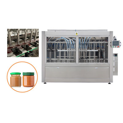 Automatische servomotor zuiger lineaire appelsaus glazen pot vulmachine met plc-besturing
