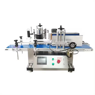 Automatische schrijfmachine voor het etiketteren van ronde flessen