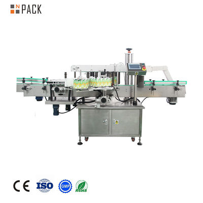 Automatische dubbelgrote handreiniger sticker shampoo platte fles etiketteringsmachine
