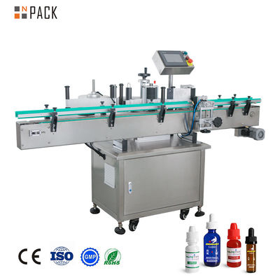 Npack Elektrisch aangedreven automatische ronde flessenetiketmachine voor plastic flessen voor huisdieren