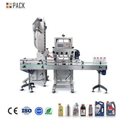 Npack Full Auto 1000-5000ml fleskap assemblage machine met 6 lineaire wielen en online instructie